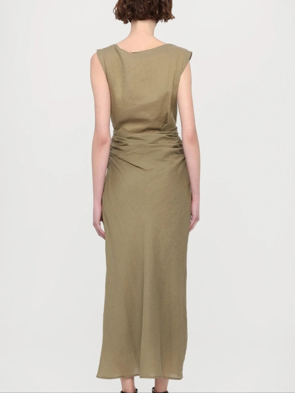 Faithfull the Brand Olive-Green Strapless Maxi Dress - Picture 3 of 15